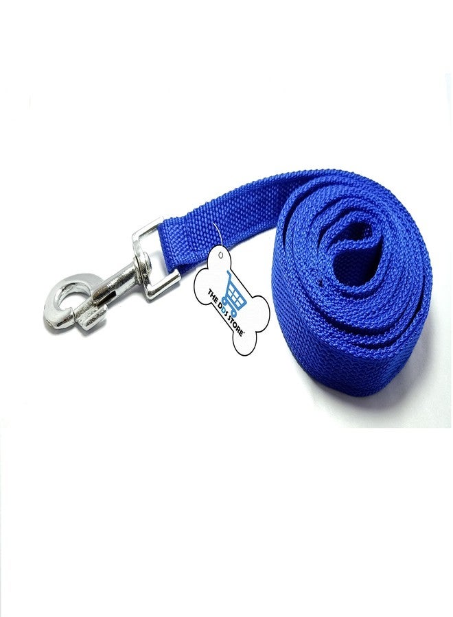 THE DDS STORE Dog Belt Combo of Dog Collar with Dog Leash Specially for Small Breeds Dog Collar Leash 0.75 inch (Medium, Blue) - Image 2